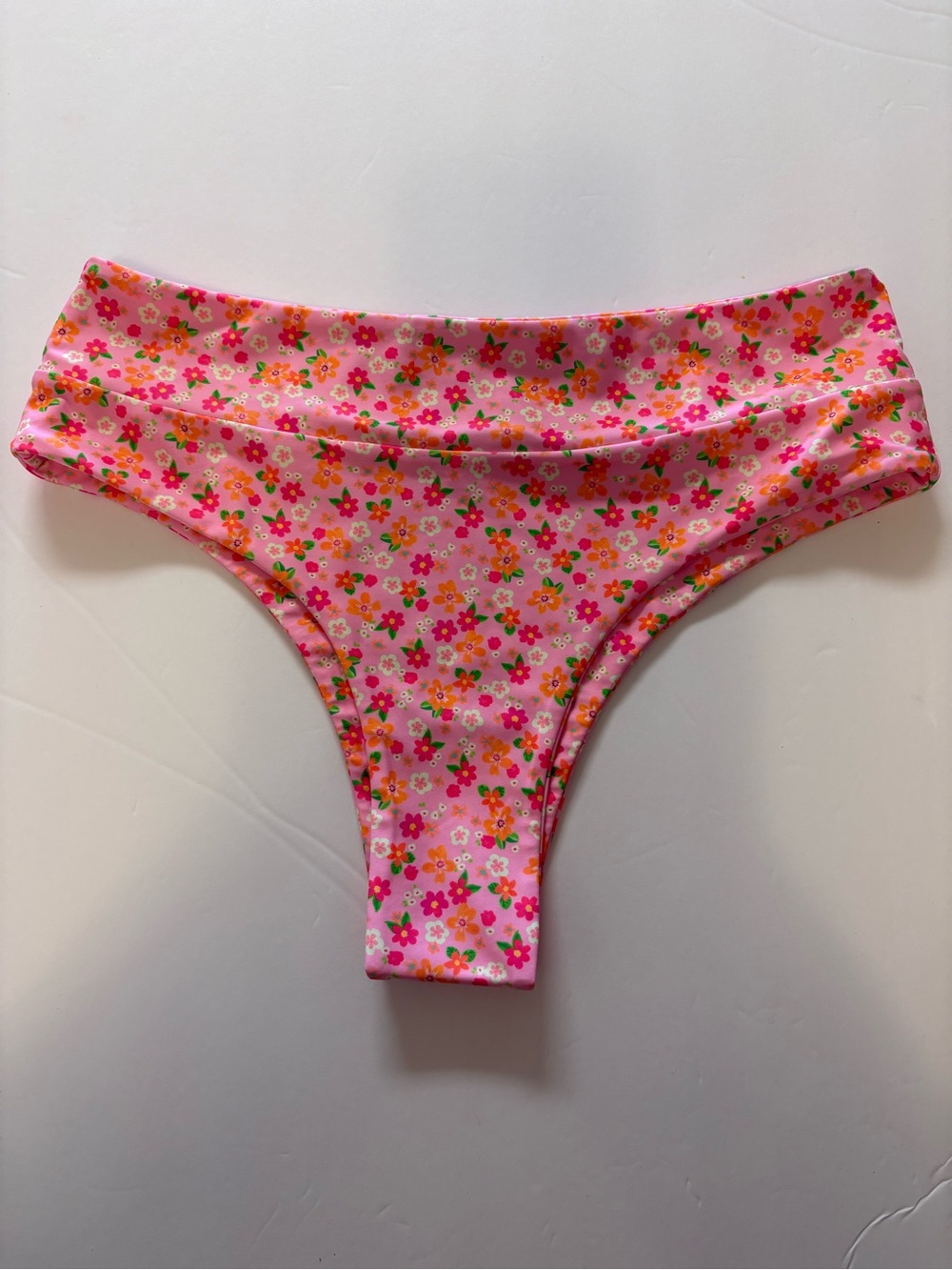 NWOT Kulani Kinis Pink Floral Bikini Bottoms L